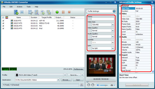 Convert AVCHD videos to MPG