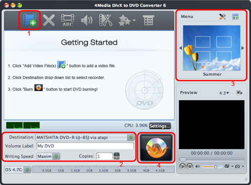 Burn DivX to DVD Mac