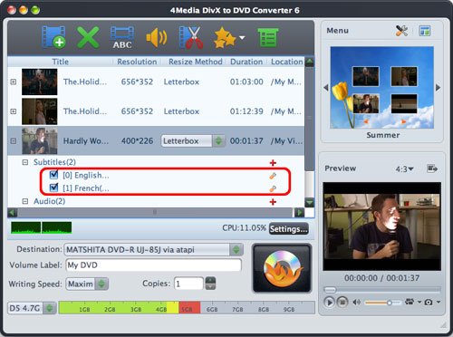 How to convert DivX to DVD