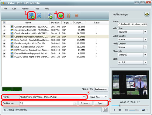 How to convert FLV to 3GP