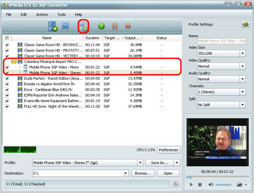 How to convert FLV to 3G2