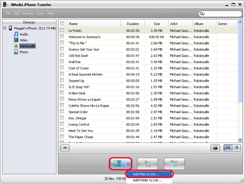 Transfer iPhone content to PC