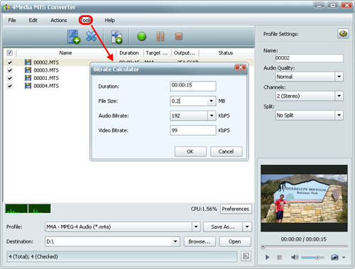 How to convert MTS to MPEG