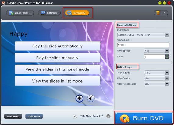 PowerPoint to DVD Converting