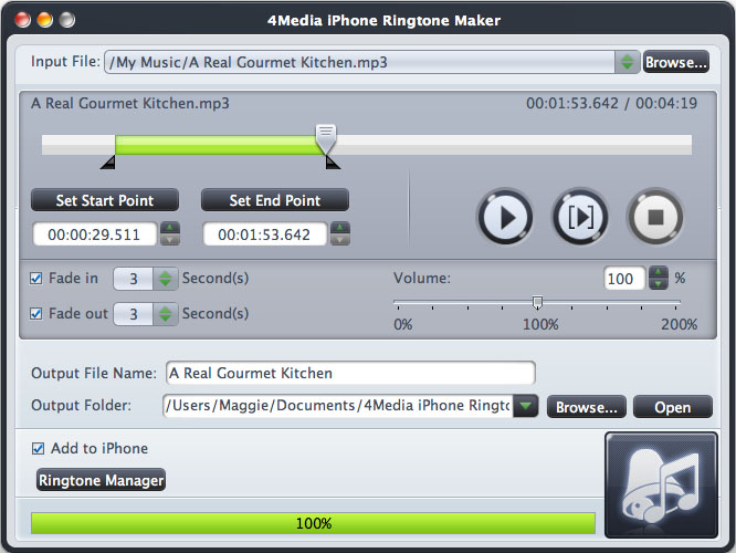 4Media iPhone Ringtone Maker for Mac